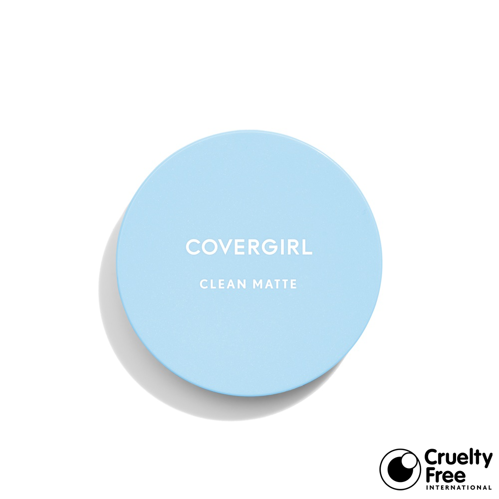 Closed CoverGirl Clean Matte Pressed Powder Buff Beige 525 compact