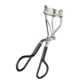 Makeup Masters Eyelash Curler with a silver finish and black rubber grips.