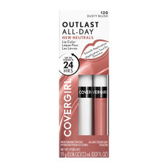 Covergirl Outlast Moisturizing Lip Color with Topcoat in Dusty Blush with packaging