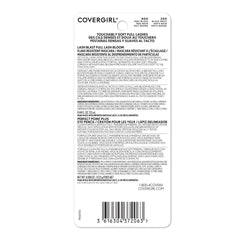 Back of CoverGirl Lash Blast Full Blast Bloom and Perfect Point Plus duo pack in 800 Very Black, with product details