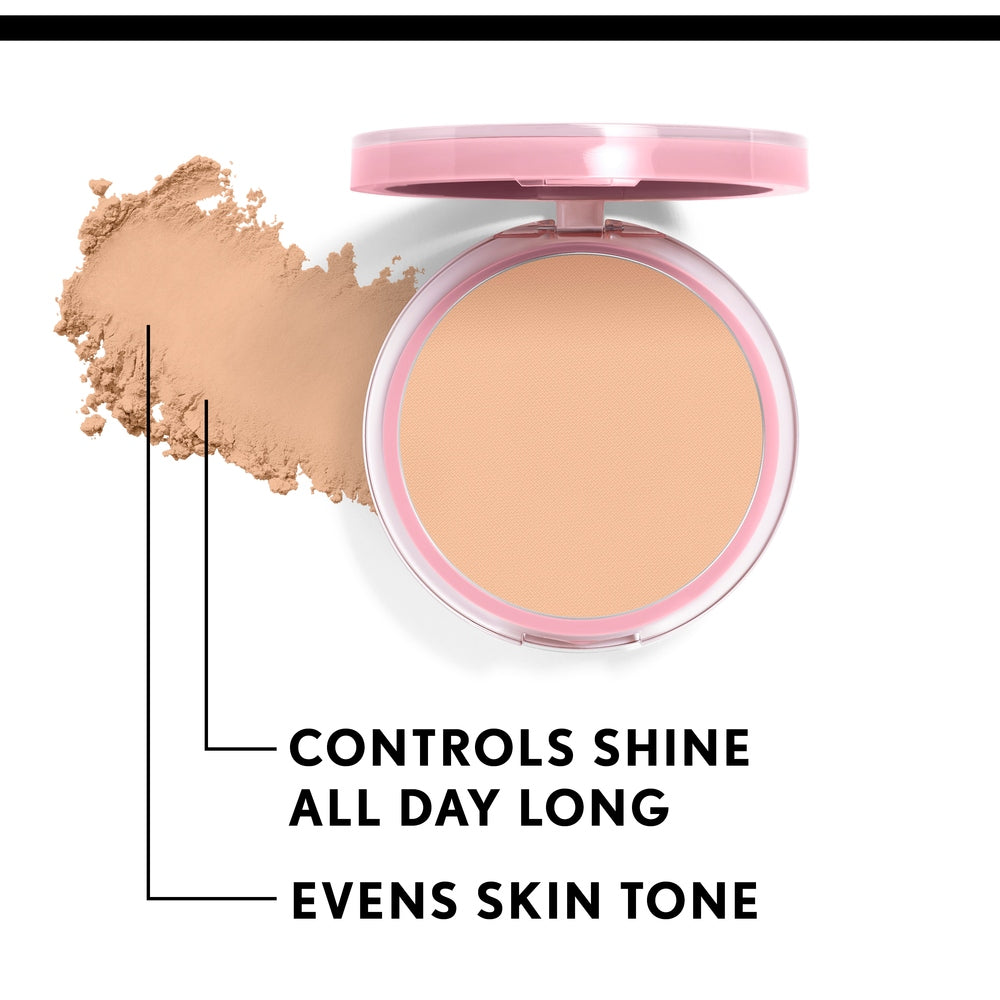 Clean Fresh Pressed Powder in Translucent. Controls shine all day long. Evens skin tone.