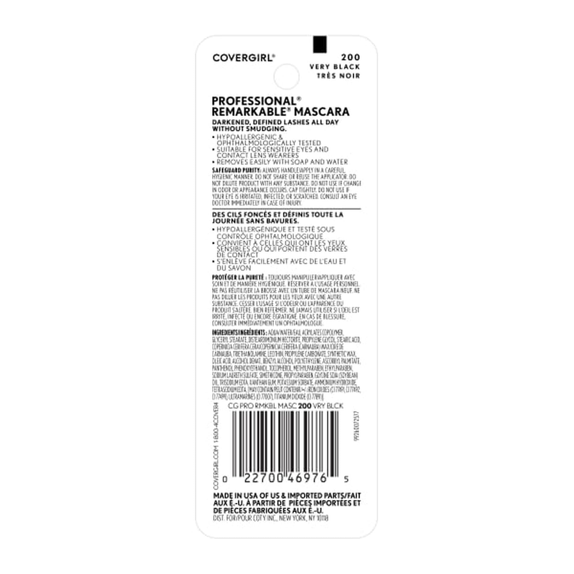 Professional Remarkable Mascara back packaging
