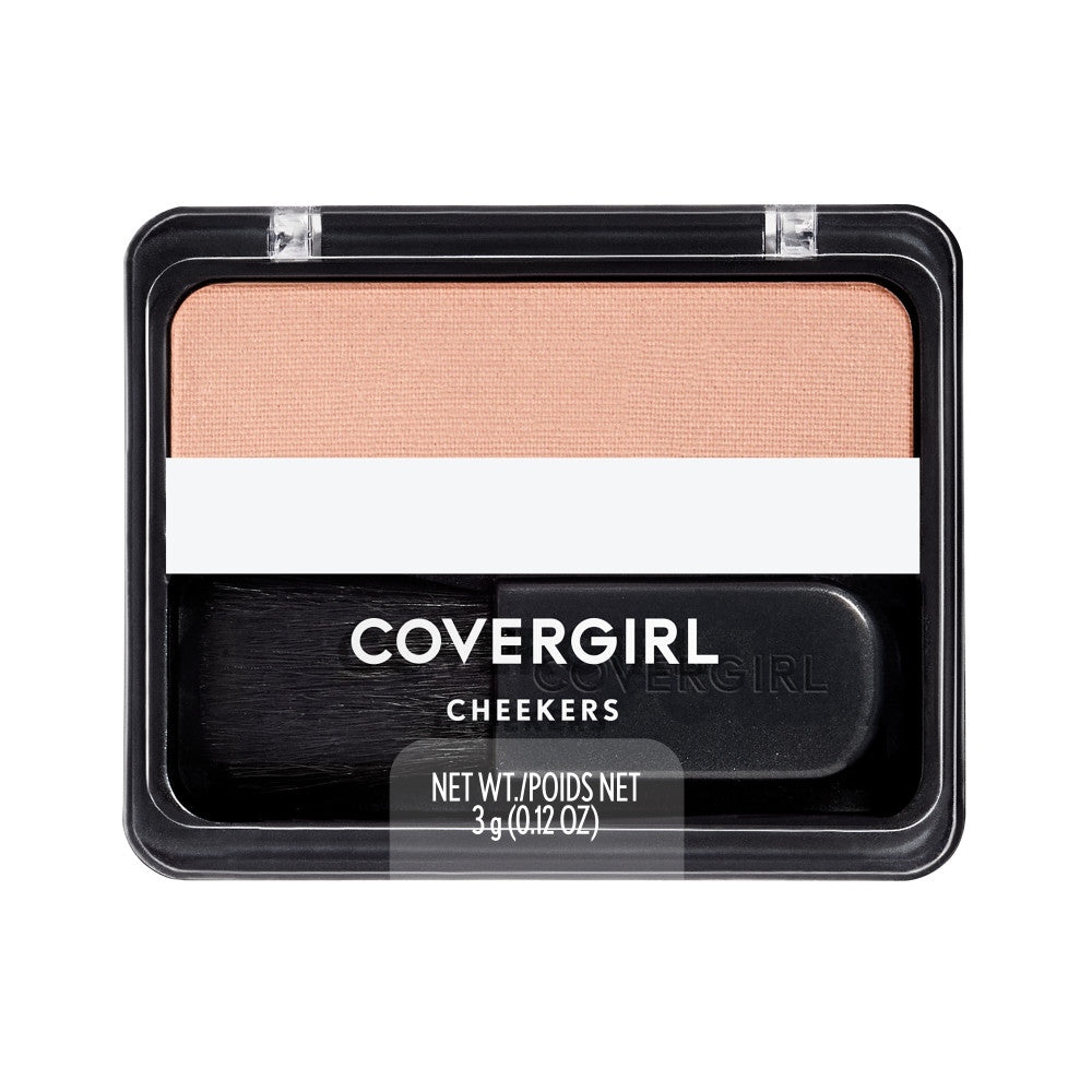 Covergirl Cheekers Blush compact with a peach shade and included brush.