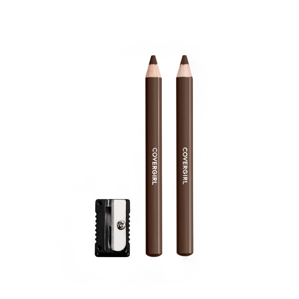 CoverGirl Easy Breezy Brow Fill + Define Brow Pencil Duo in 505 Rich Brown with sharpener
