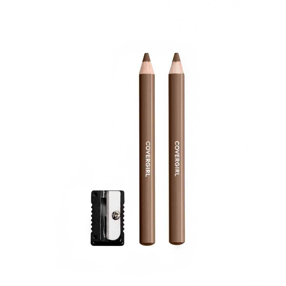 CoverGirl Easy Breezy Brow Fill + Define Brow Pencil Duo in 510 Soft Brown with sharpener