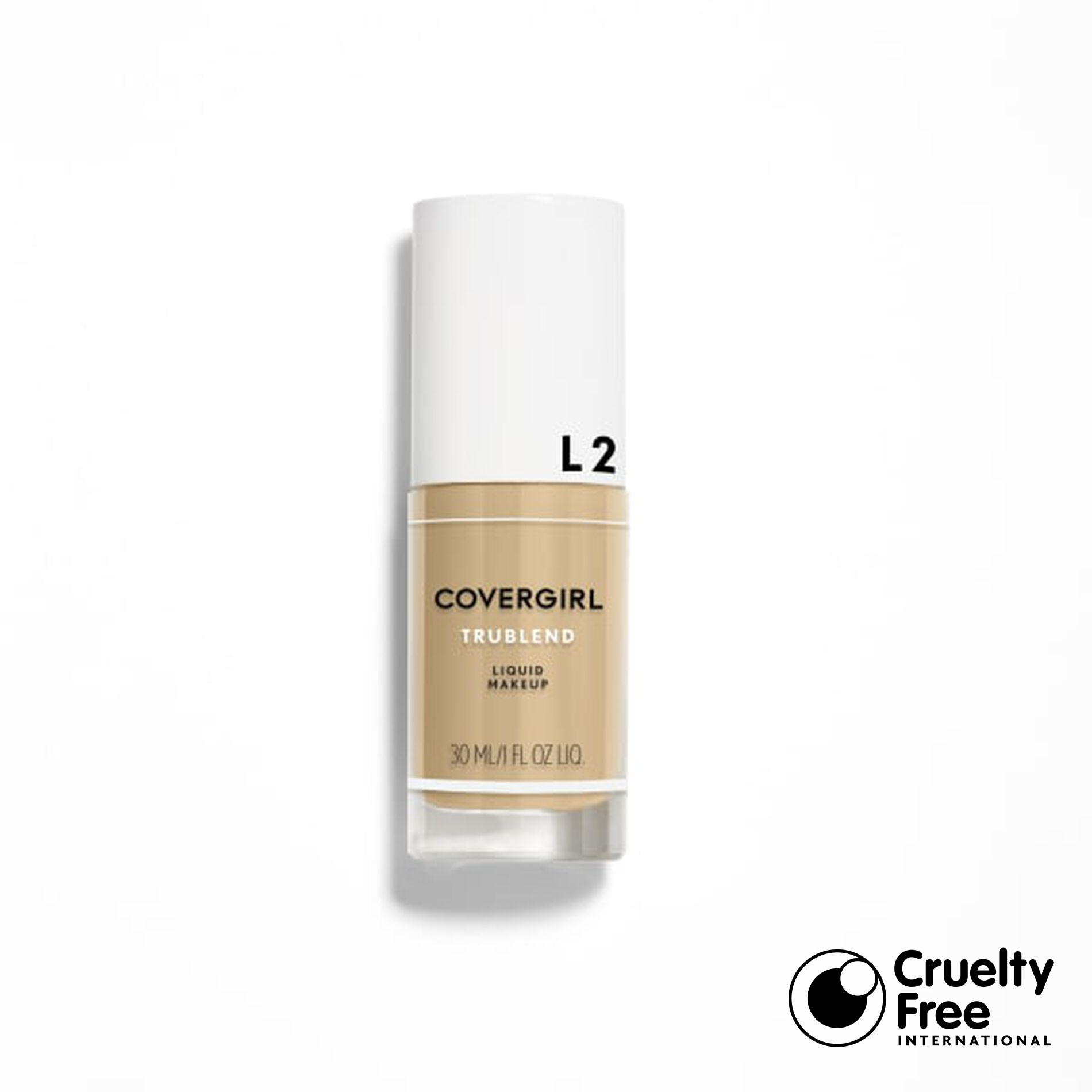 CoverGirl Simply Ageless liquid foundation bottle with white pump