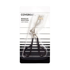 Makeup Masters Eyelash Curler in packaging with black and white stripes