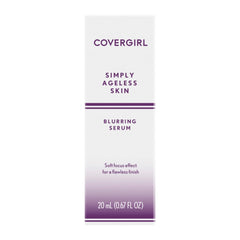 Simply Ageless Skin Blurring Serum package with soft focus effect for a flawless finish.