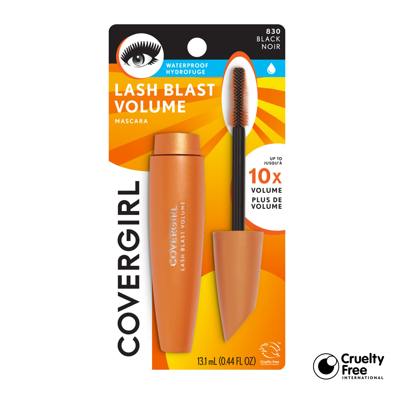 CoverGirl Lash Blast Clean Volume mascara in orange packaging