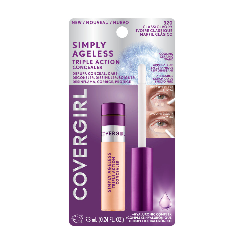 CoverGirl Simply Ageless Triple Action Concealer in Classic Ivory with packaging