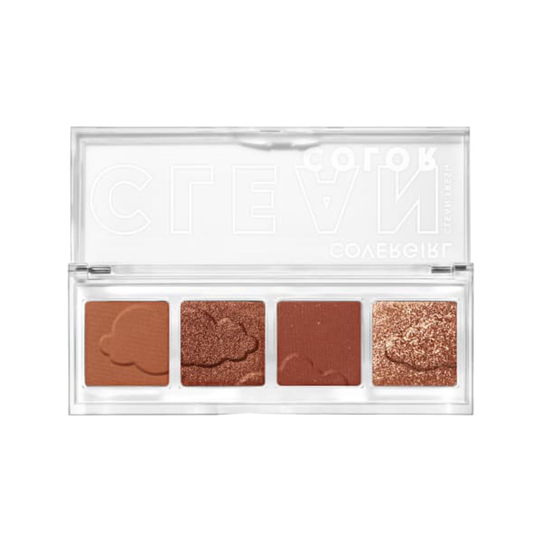 CLEAN FRESH CLEAN COLOR EYESHADOW open palette with four shades
