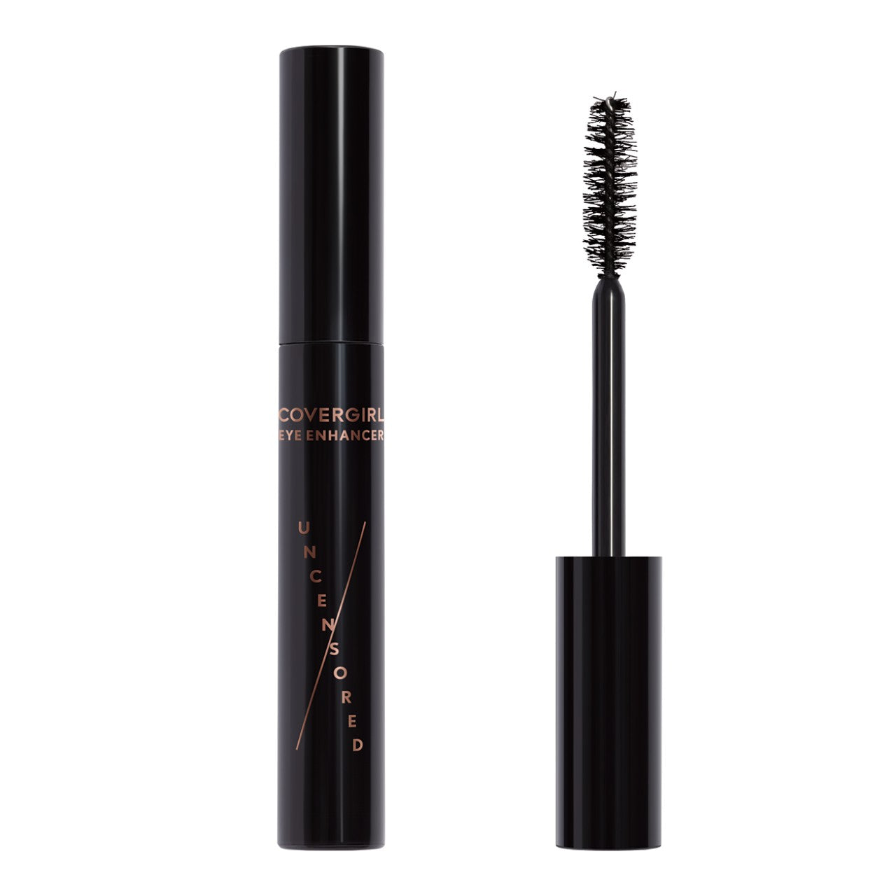 Covergirl Eye Enhancer Uncensored Waterproof Mascara in Extreme Black with the lid removed