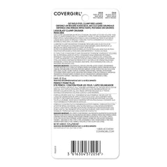 Back of CoverGirl Lash Blast Clump Crusher and Perfect Point Plus duo pack in 800 Very Black, with product details