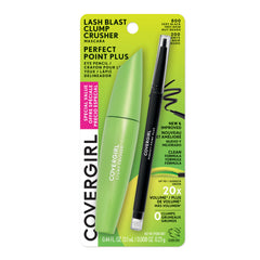 CoverGirl Lash Blast Clump Crusher mascara and Perfect Point Plus eye pencil duo pack in 800 Very Black