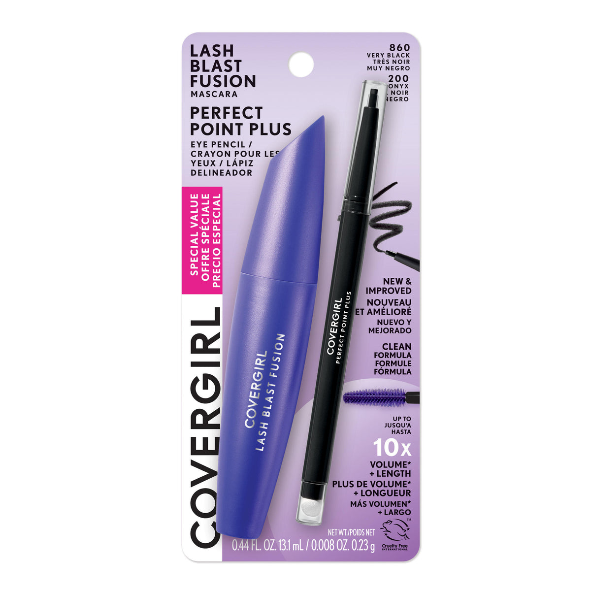 CoverGirl Lash Blast Fusion mascara and Perfect Point Plus eye pencil duo pack in 860 Very Black