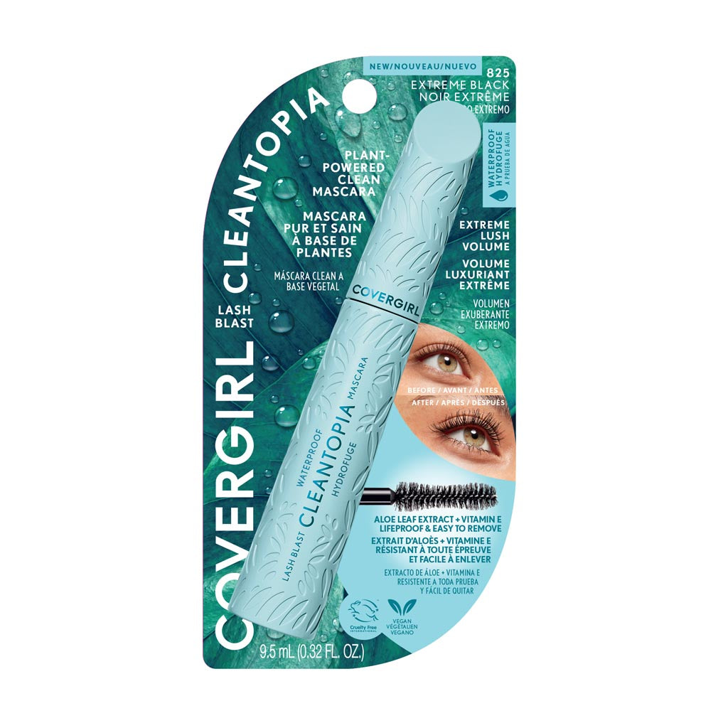 COVERGIRL Lash Blast Cleantopia Waterproof Mascara in Extreme Black with packaging