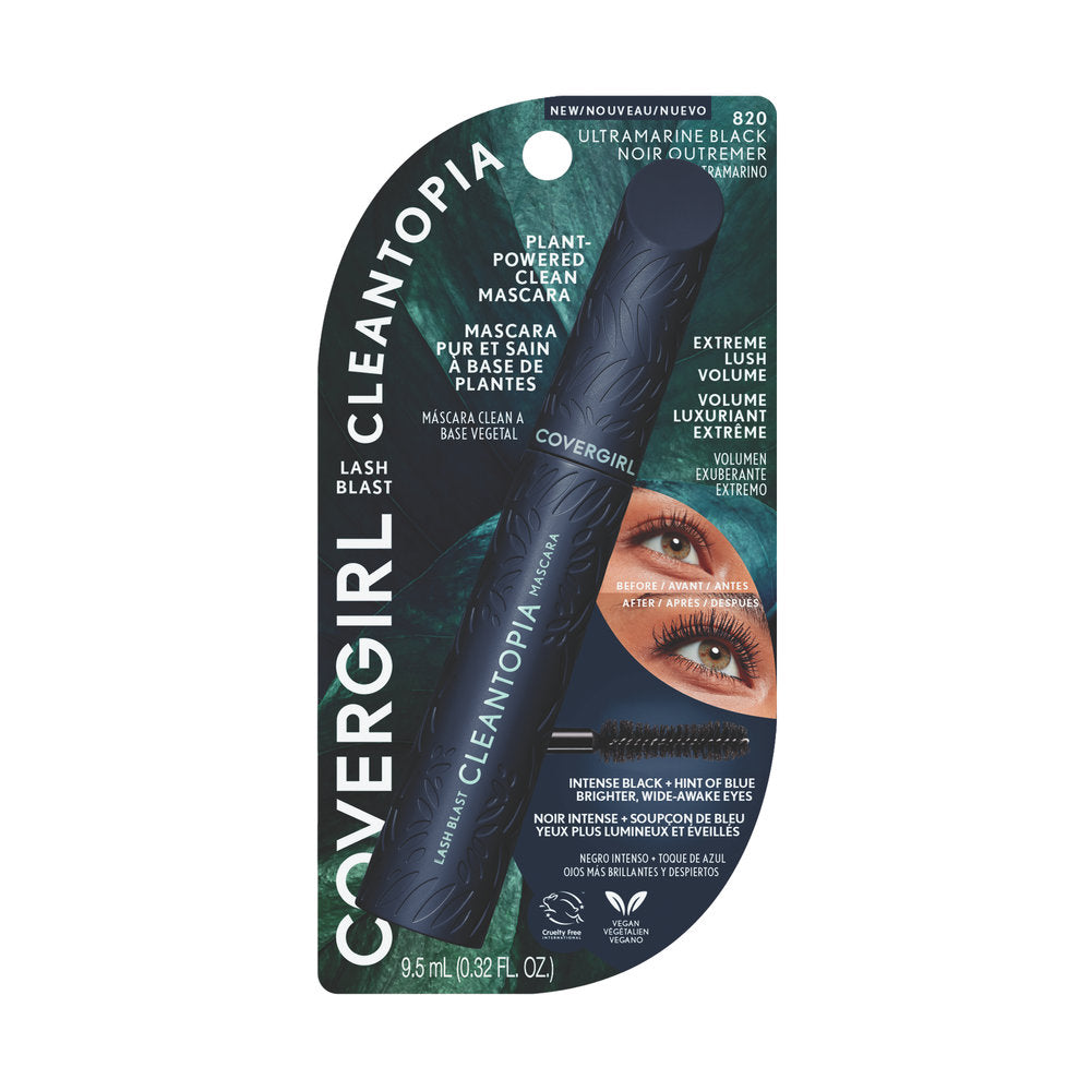 Covergirl Lash Blast Cleantopia Mascara in Ultramarine Black with packaging