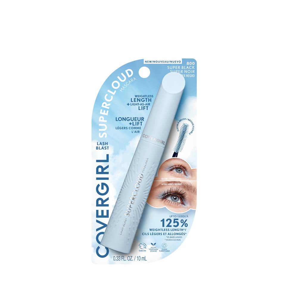 CoverGirl Lash Blast Supercloud Mascara in Super Black, front pack