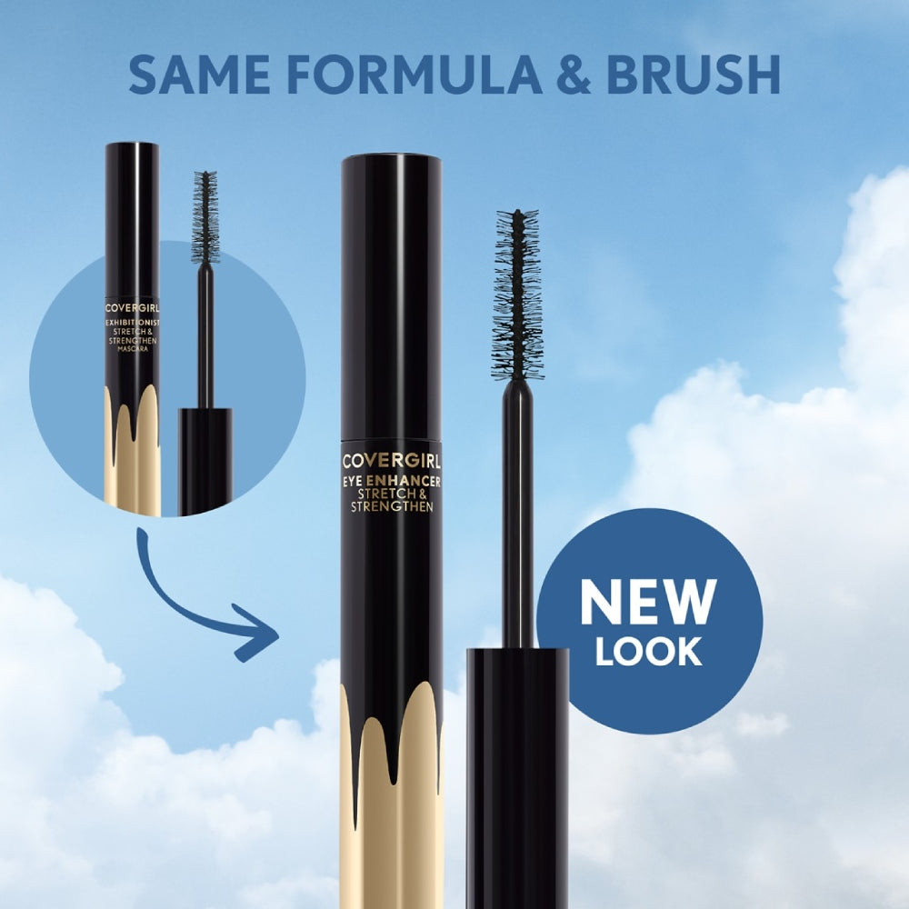 CoverGirl Exhibitionist Stretch & Strengthen Mascara, same formula and brush, new look.