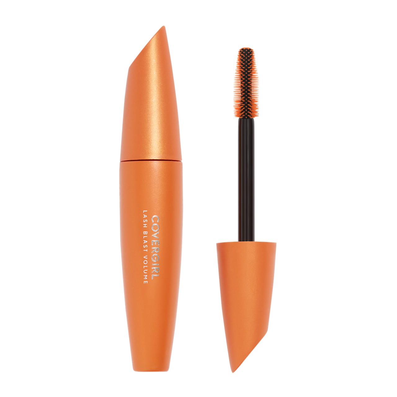 CoverGirl Lash Blast Volume Mascara in shade 805 Black with an orange tube and brush.