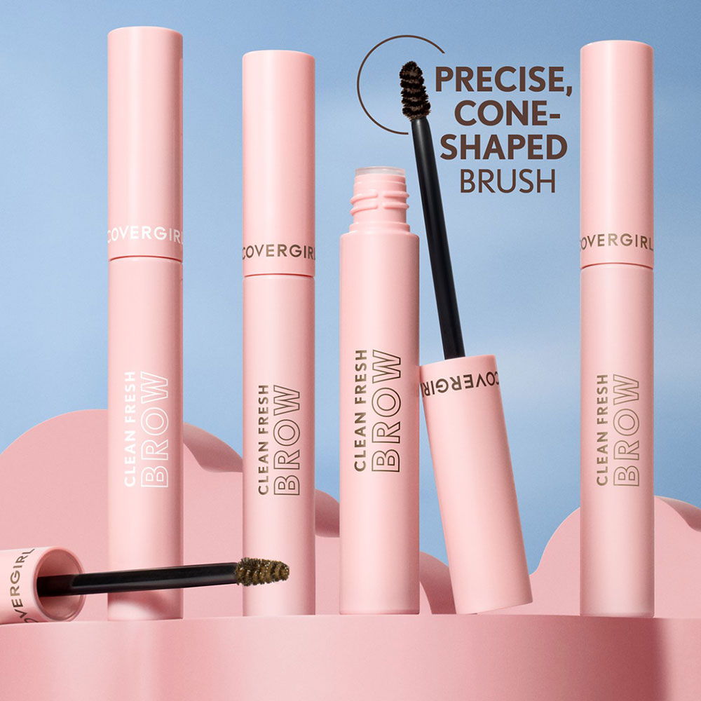COVERGIRL Clean Fresh Brow Enhancer Gel Wax with precise, cone-shaped brush.