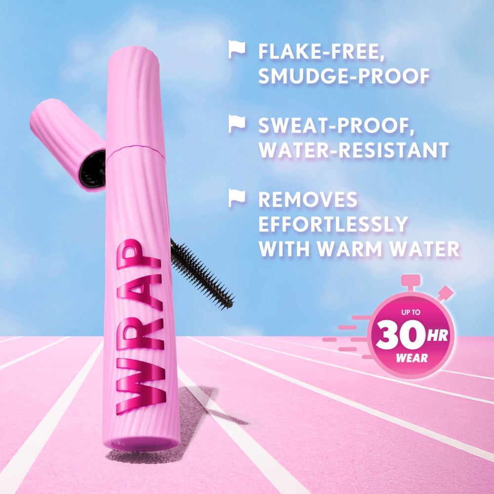 Eye Enhancer Wrap Tubing Mascara. Flake-free, smudge-proof, sweat-proof, water-resistant.